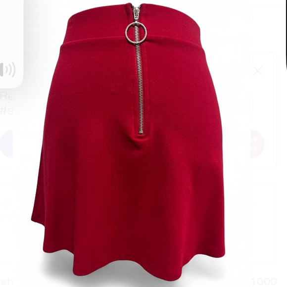 Forever 21 Dresses & Skirts - Forever 21 Red Skater Skirt with Zipper